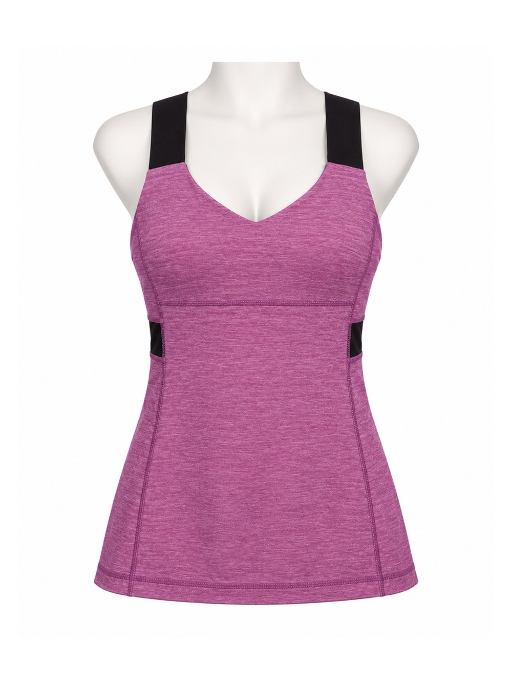 Size 4 Vintage Lululemon Push Your Limits Tank Heathered Ultra Violet Black
